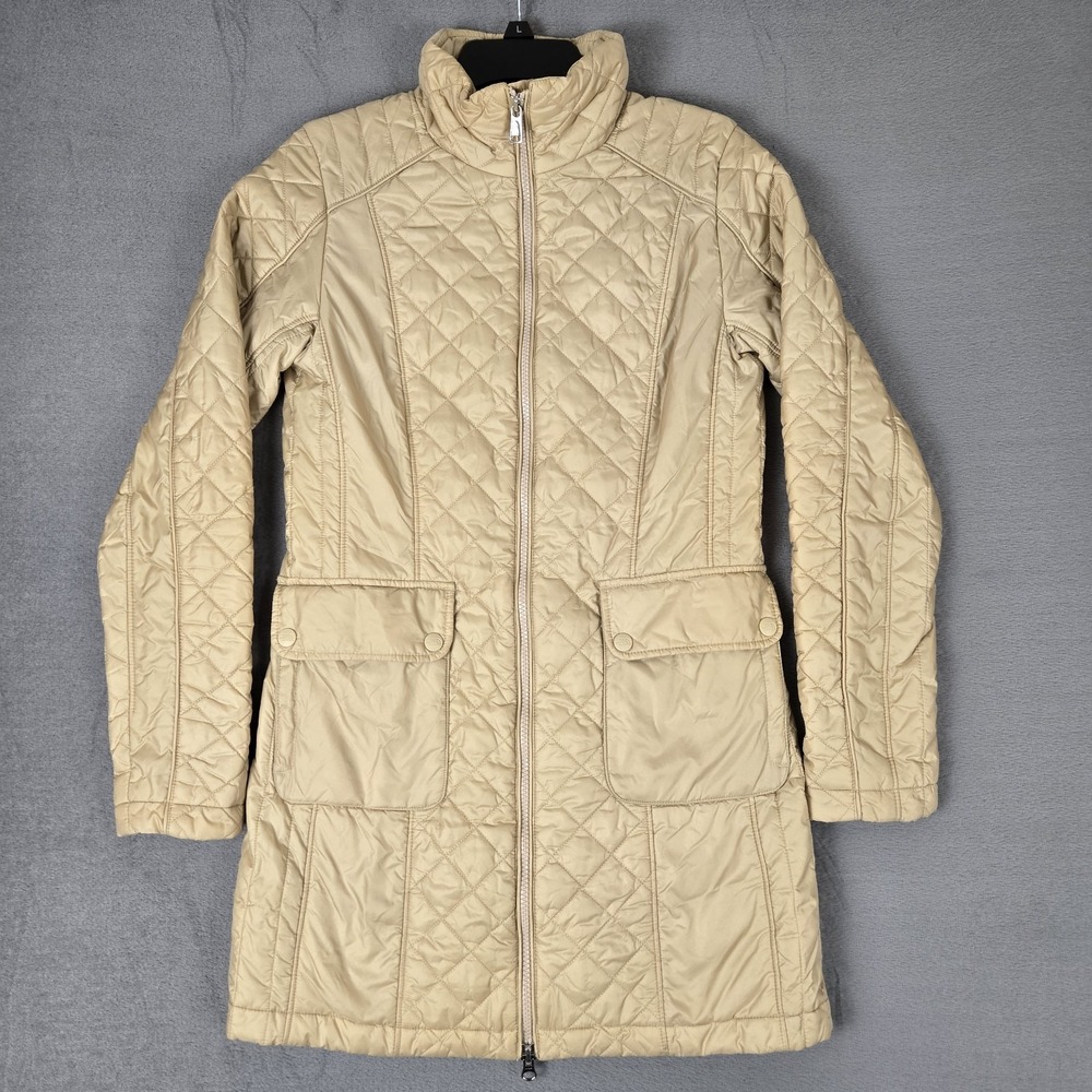 The North Face Jacket Womens XS Beige Ruka Parka Quilted Puffer Full Zip Pockets